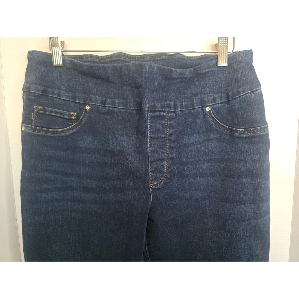 Lee Sculpting Slim Fit Slim Leg Mid Rise Jeans Dark Wash Blue 14 Medium 3517933